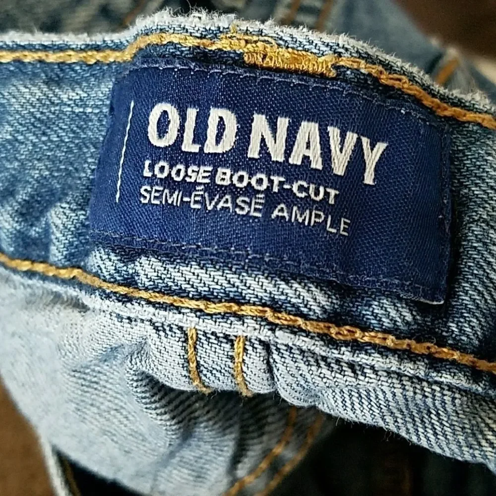 Old Navy Boys Blue Denim Jeans Adjustable Waist Size 14 Slim